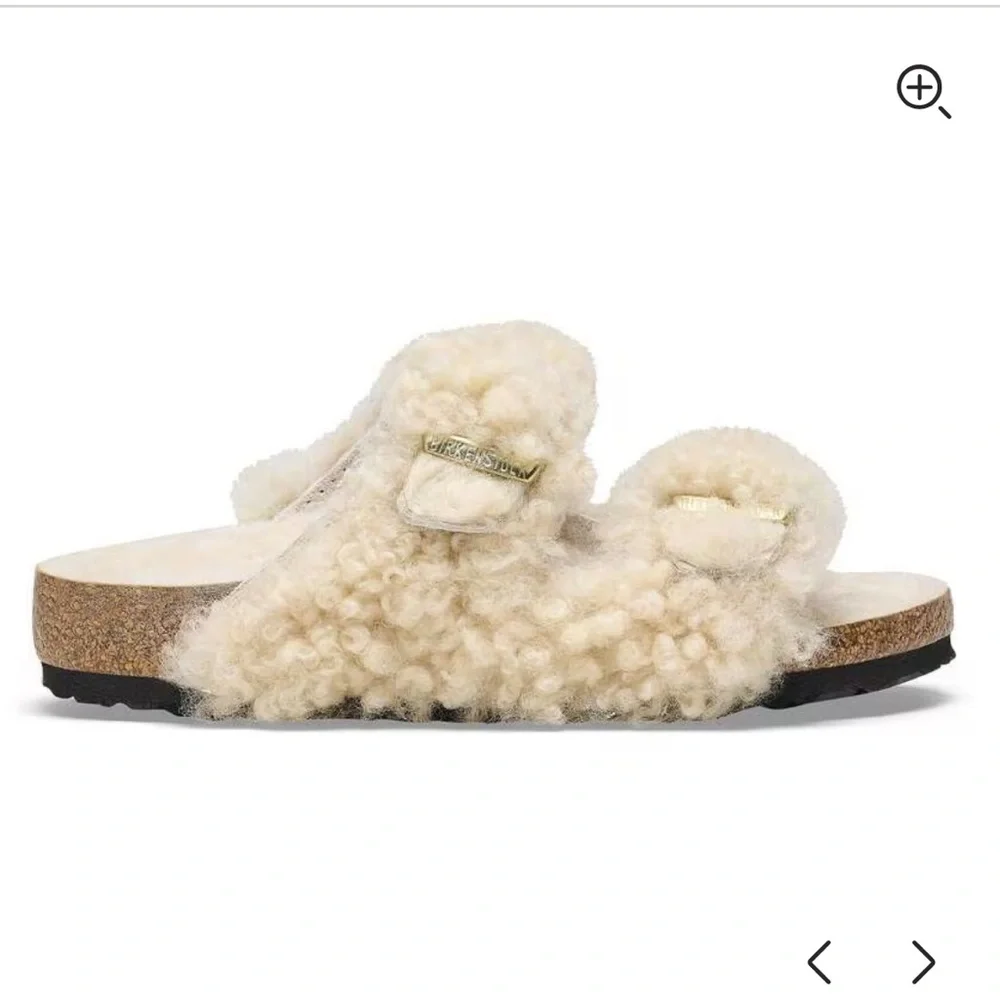 Birkenstock Arizona Kids Shearling in Color Teddy Eggshell sizeUK 33 US 2-2.5NEW